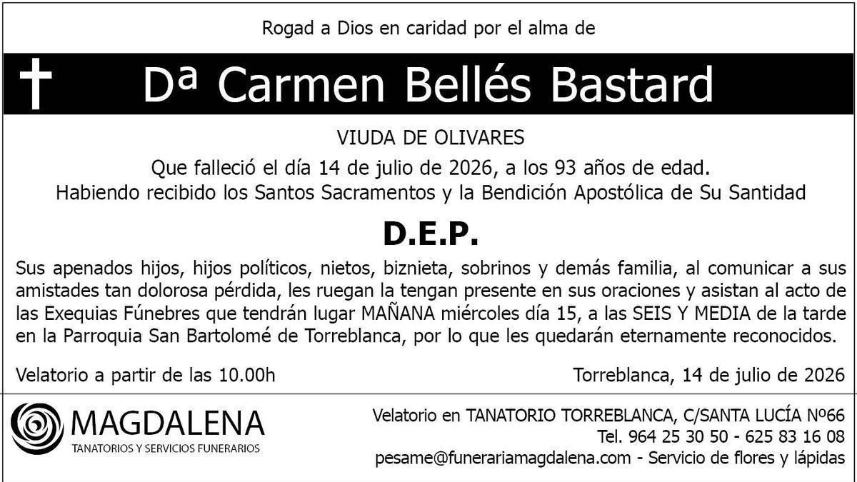 Dª Carmen Bellés Bastard