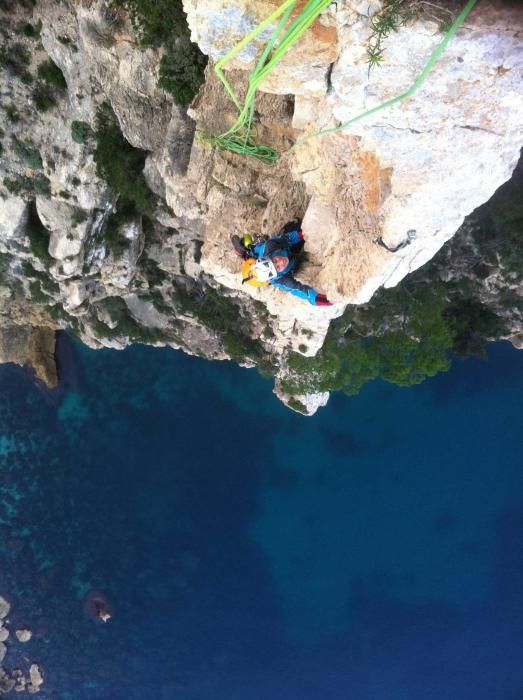 Distintas fotos de los escaladores