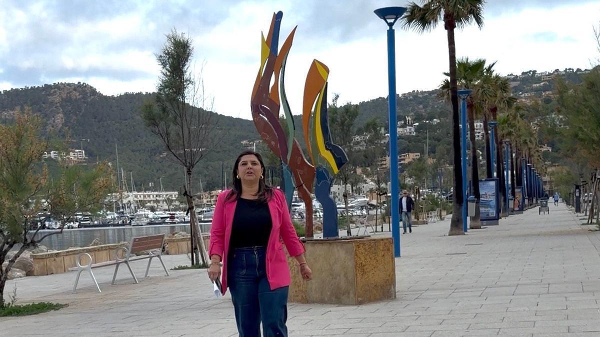 La regidora de Ferias y Mercados, Sandra Milena, en la zona donde se ubicará el mercado.