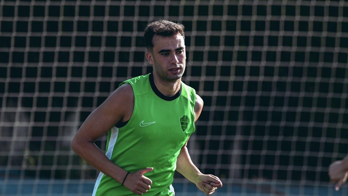 Álvaro Núñez durante un entrenamiento.