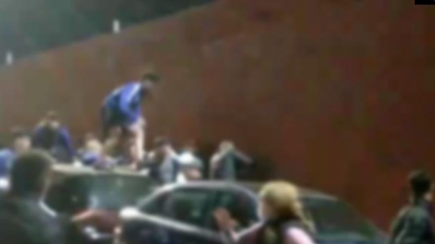 Brutal fight after a Canarian grassroots football match