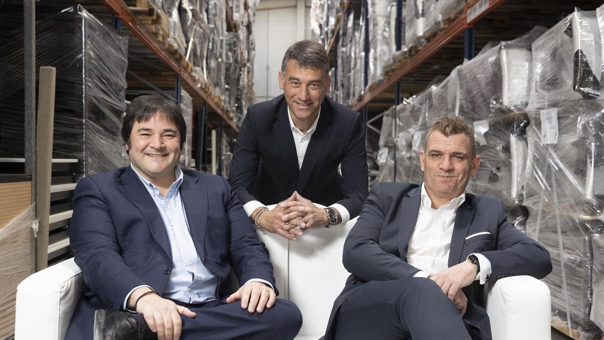 Los directivos de Premium, José León, Joan Chaler e Iván Muñoz.