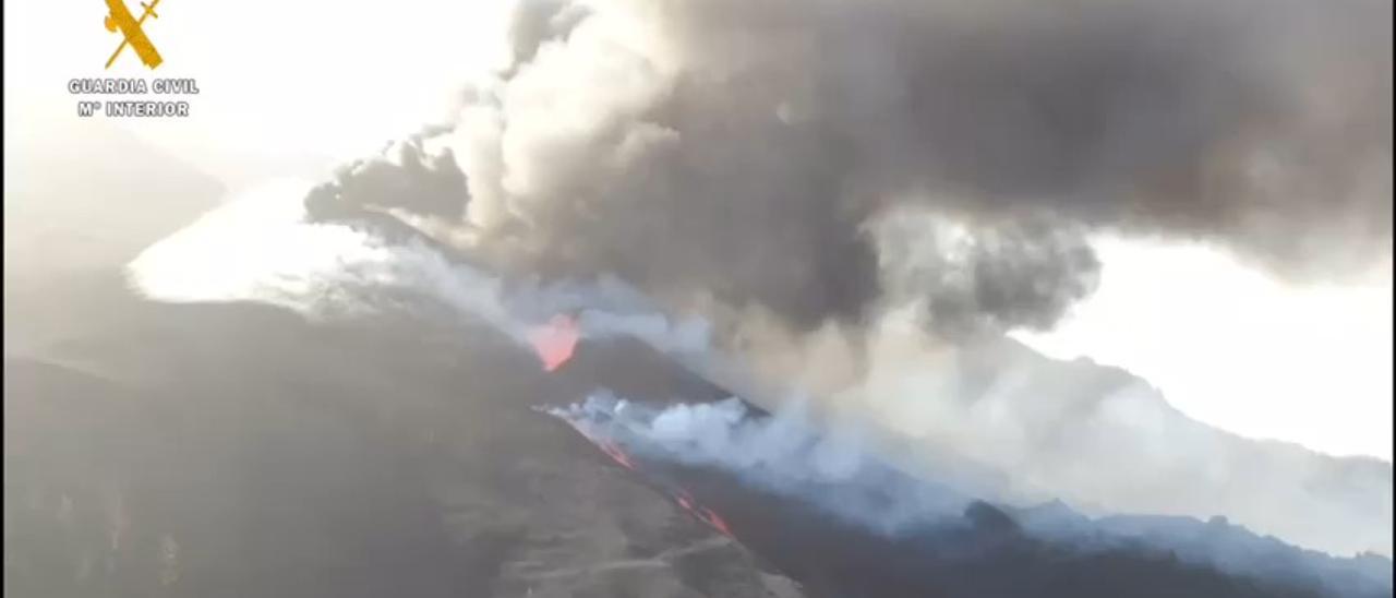 El volcán de La Palma, en su día 14 de erupción