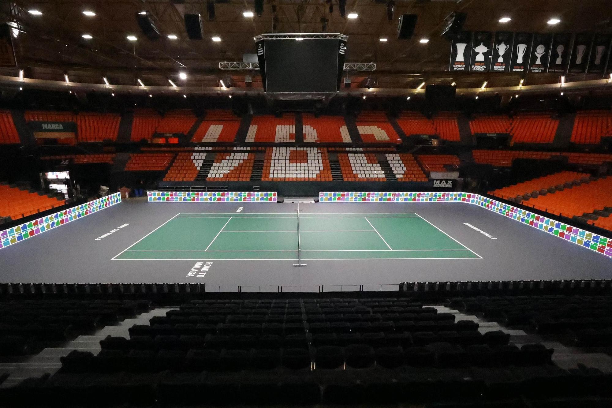 Así luce la pista de la Davis en la Fonteta