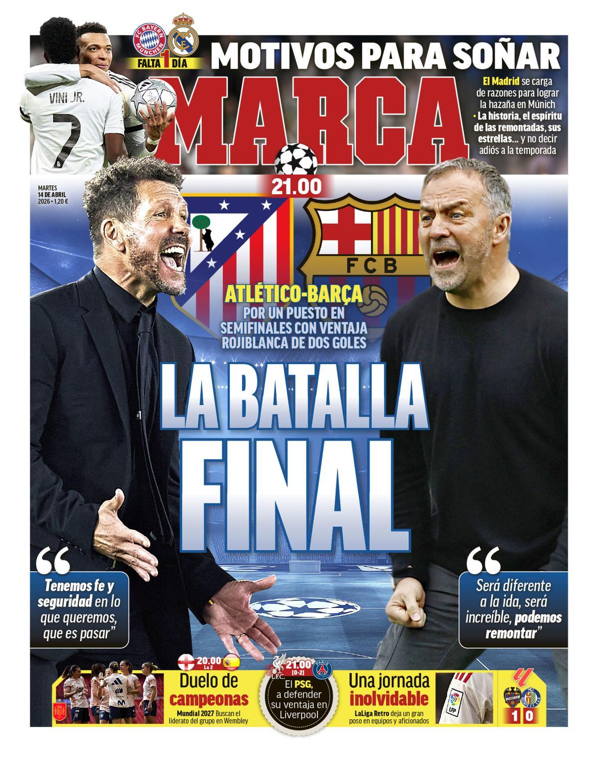 La 'operación remontada', en las portadas de la prensa deportiva de hoy