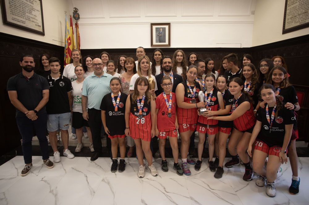 Recepción a las jugadoras del CBF Puerto tras el ascenso a Primera Nacional