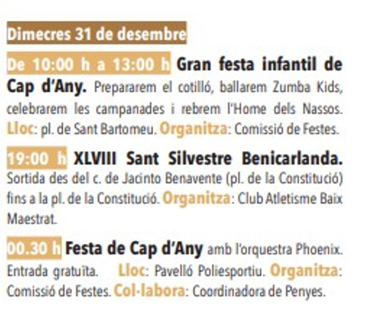 Programación de Benicarló