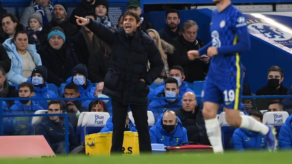 Conte, durante el duelo de la ida en Stamford Bridge