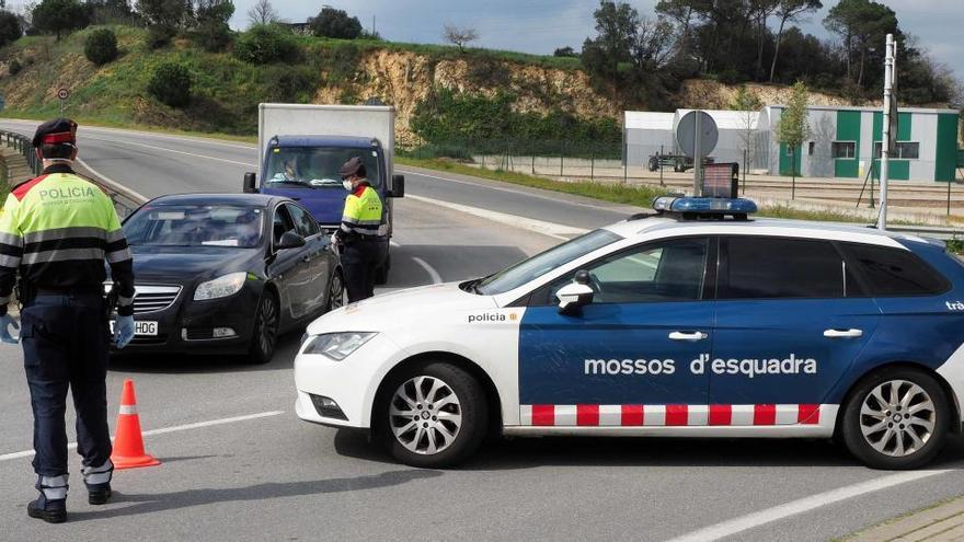 Un control dels Mossos d&#039;Esquadra a la carretera |