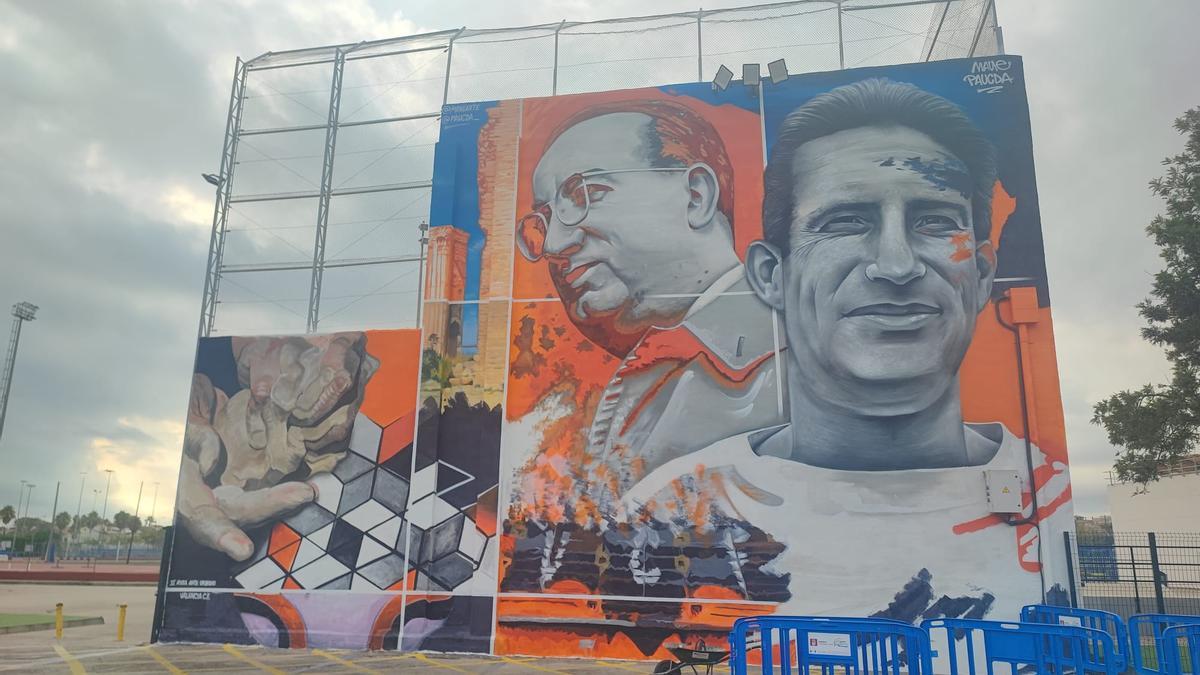 El mural del Valencia CF en Oliva