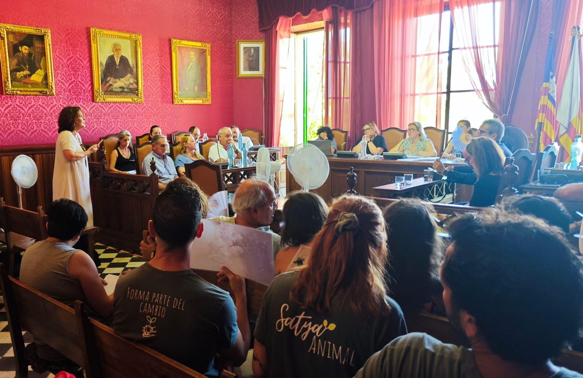 FOTOS | El pleno de Llucmajor para pedir el cierre de la macrogranja, en imágenes