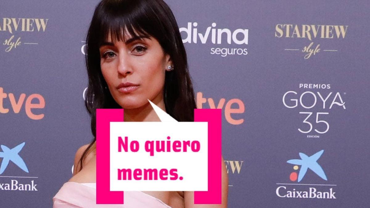 Hiba Abouk en el photocall de los Premios Goya 2021