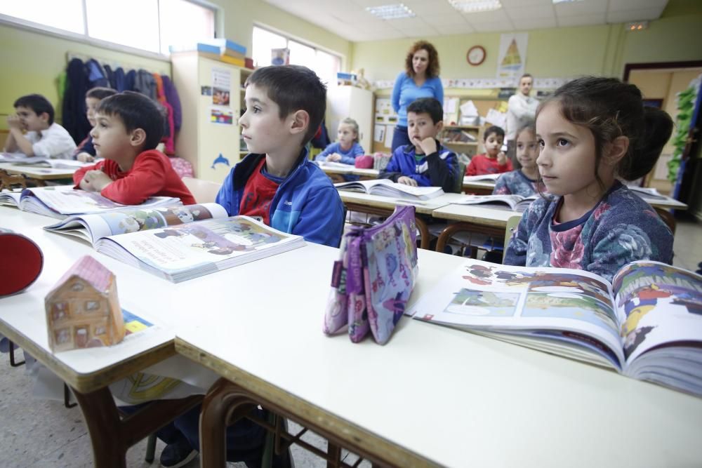 Alumnos del colegio de La Carriona.