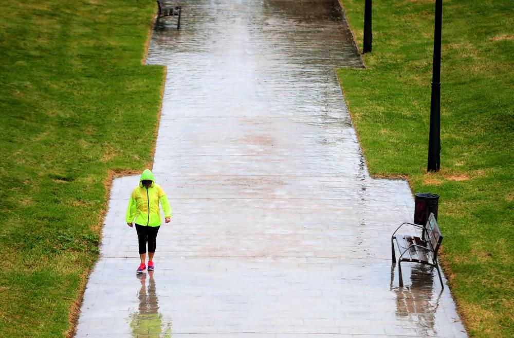 Lluvia en València.