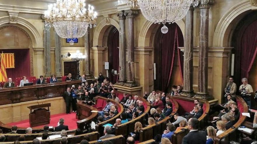 Una sesión plenaria del Parlament el pasado mes de octubre.