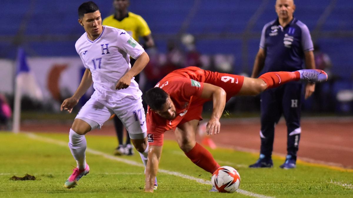 Imagen del encuentro entre Canadá y Honduras