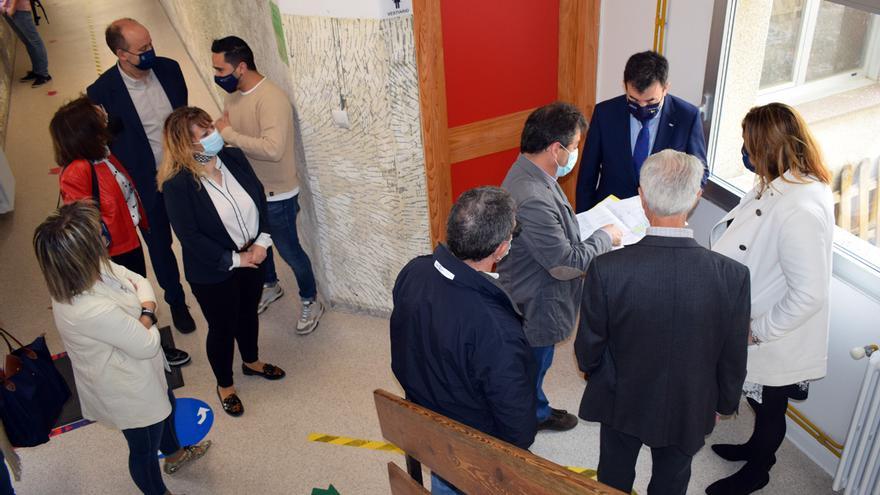 La visita al CEIP Baño-Xanza, esta mañana.