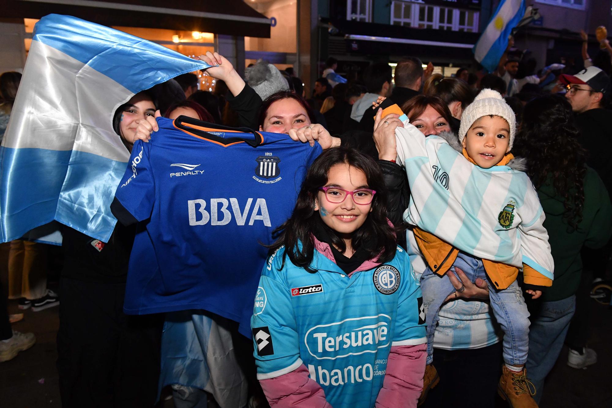 A Coruña celebra la victoria de Argentina en el Mundial