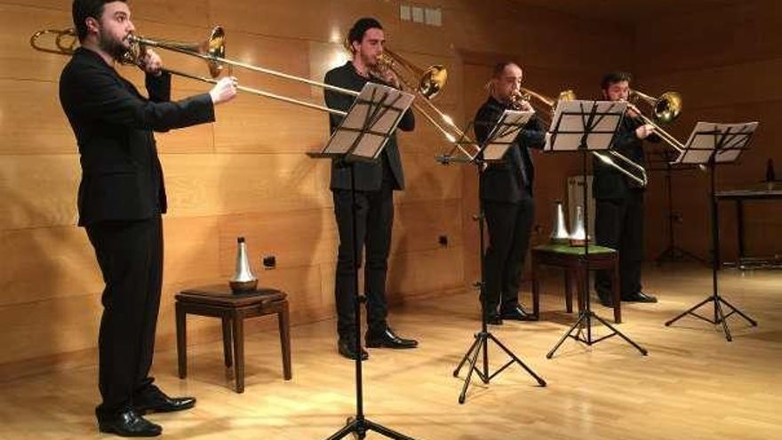 Los trombones del Conservatorio Superior de Música suenan en Infiesto