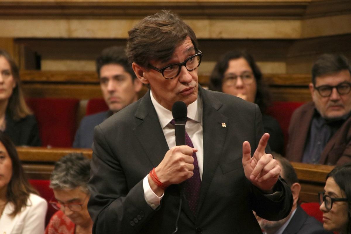 El president de la Generalitat, Salvador Illa, en el Parlament El president de la Generalitat, Salvador Illa, en el Parlament