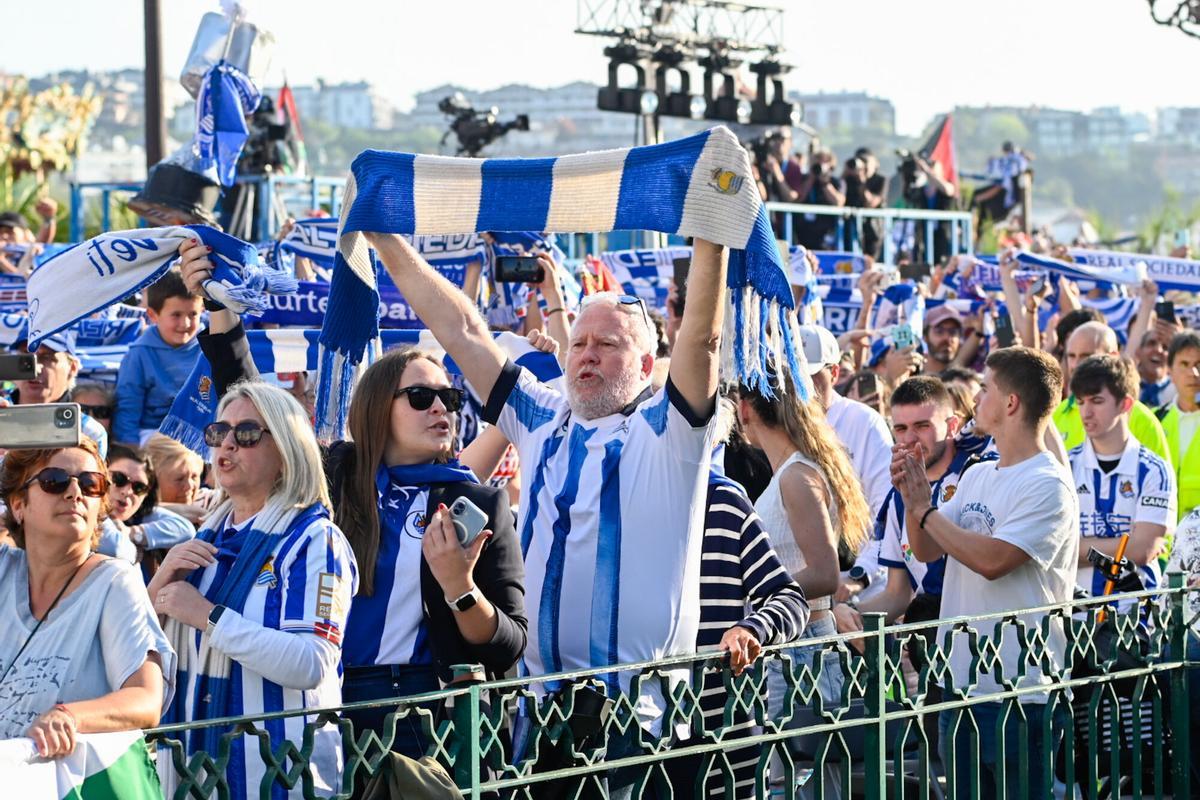 La fiesta de la Real Sociedad tras ganar la Copa del Rey.