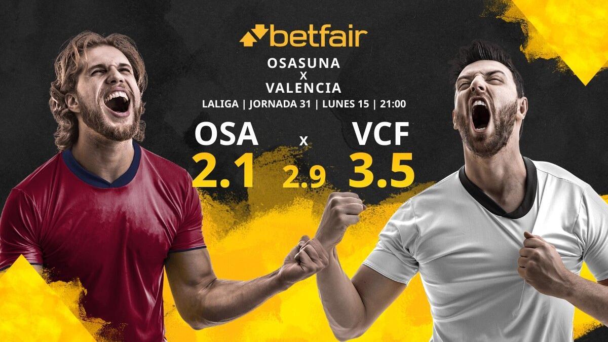 CA Osasuna vs. Valencia CF: horario, TV, estadísticas, clasificación y pronósticos