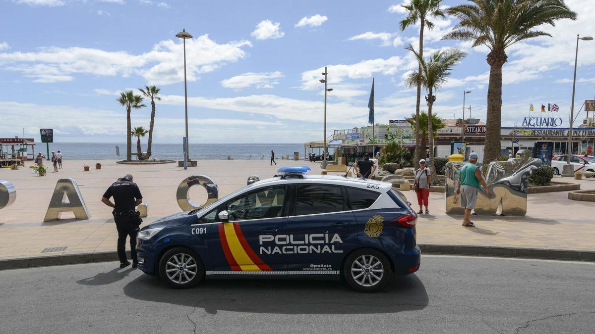 La Policía Nacional, en una imagen de archivo en San Bartolomé de Tirajana