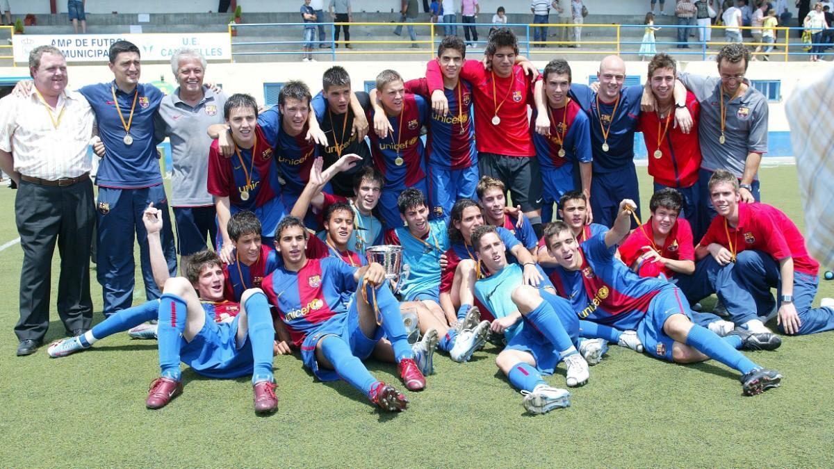 La generación del Barça con jugadores como Marc Bartra, Carles Planas. Martin Montoya, Thiago Alcantara, Gai Assulin, Ruben Rochina y Oriol romeu