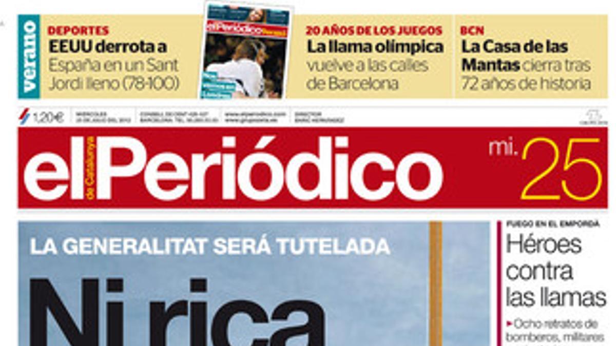 Portada de EL PERIÓDICO