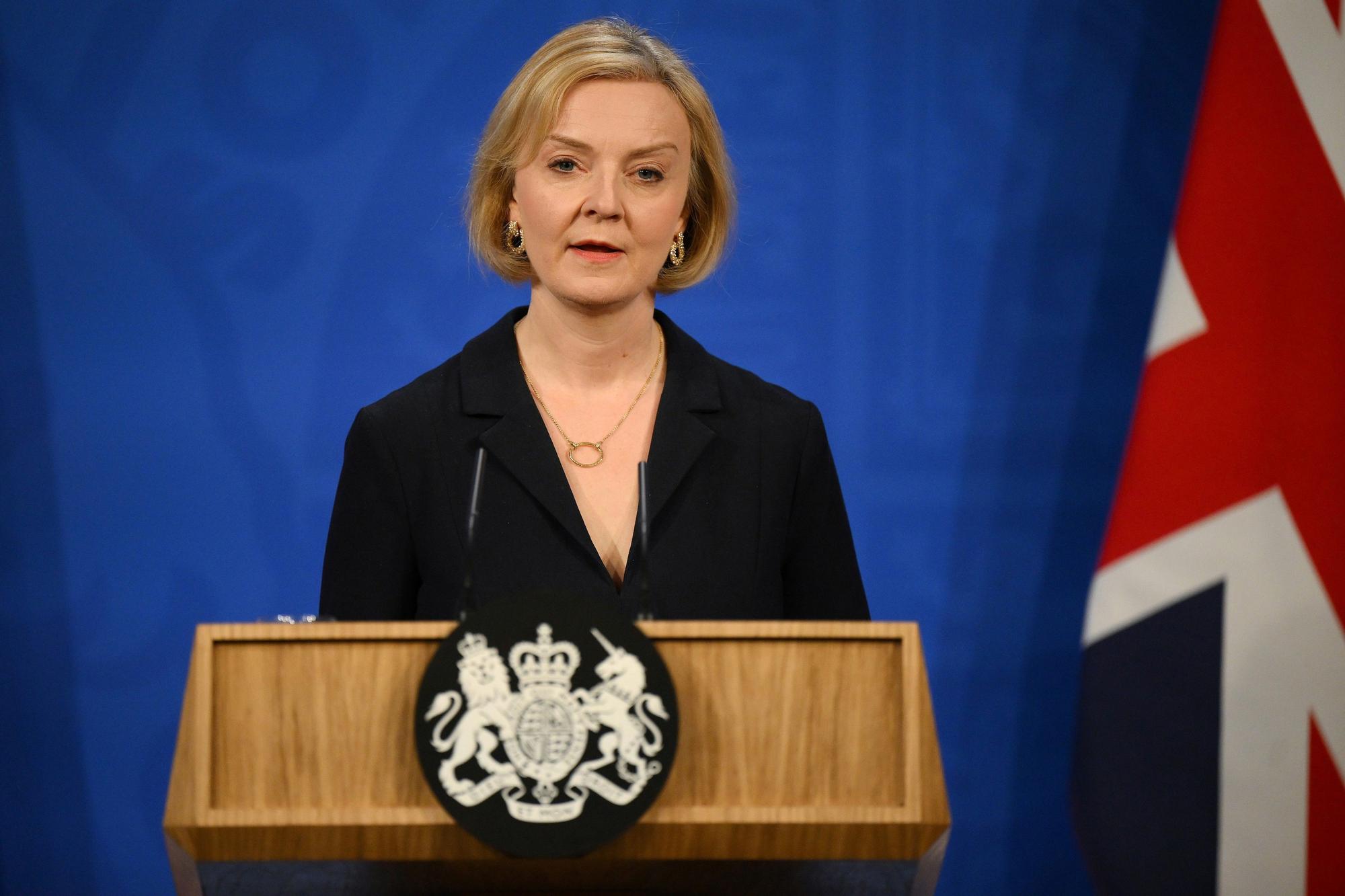 La primera ministra británica, Liz Truss