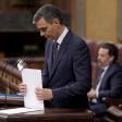 El presidente del Gobierno, Pedro Sánchez, durante su comparecencia en el Congreso este miércoles. 