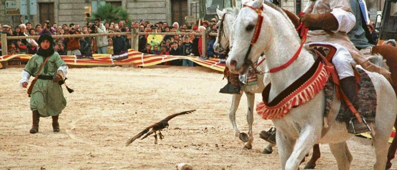 Imagen de archivo de una exhibición de cetrería durante Diada de Balears.