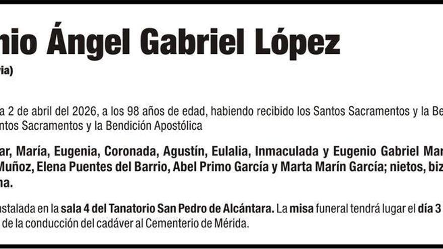D. Eugenio Ángel Gabriel López