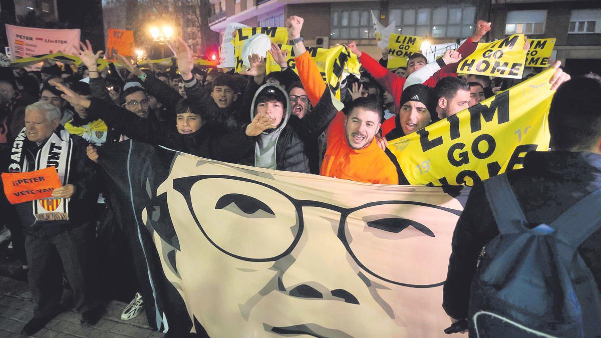 Momento de la manifestación del 11-F