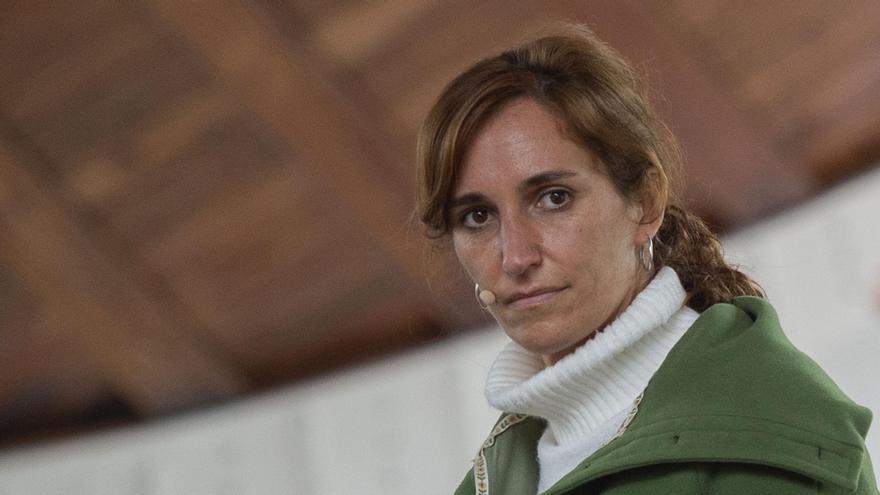 La candidata de Más Madrid a la Presidencia de la Comunidad de Madrid, Mónica García, durante el acto ‘Mujeres con Mónica’