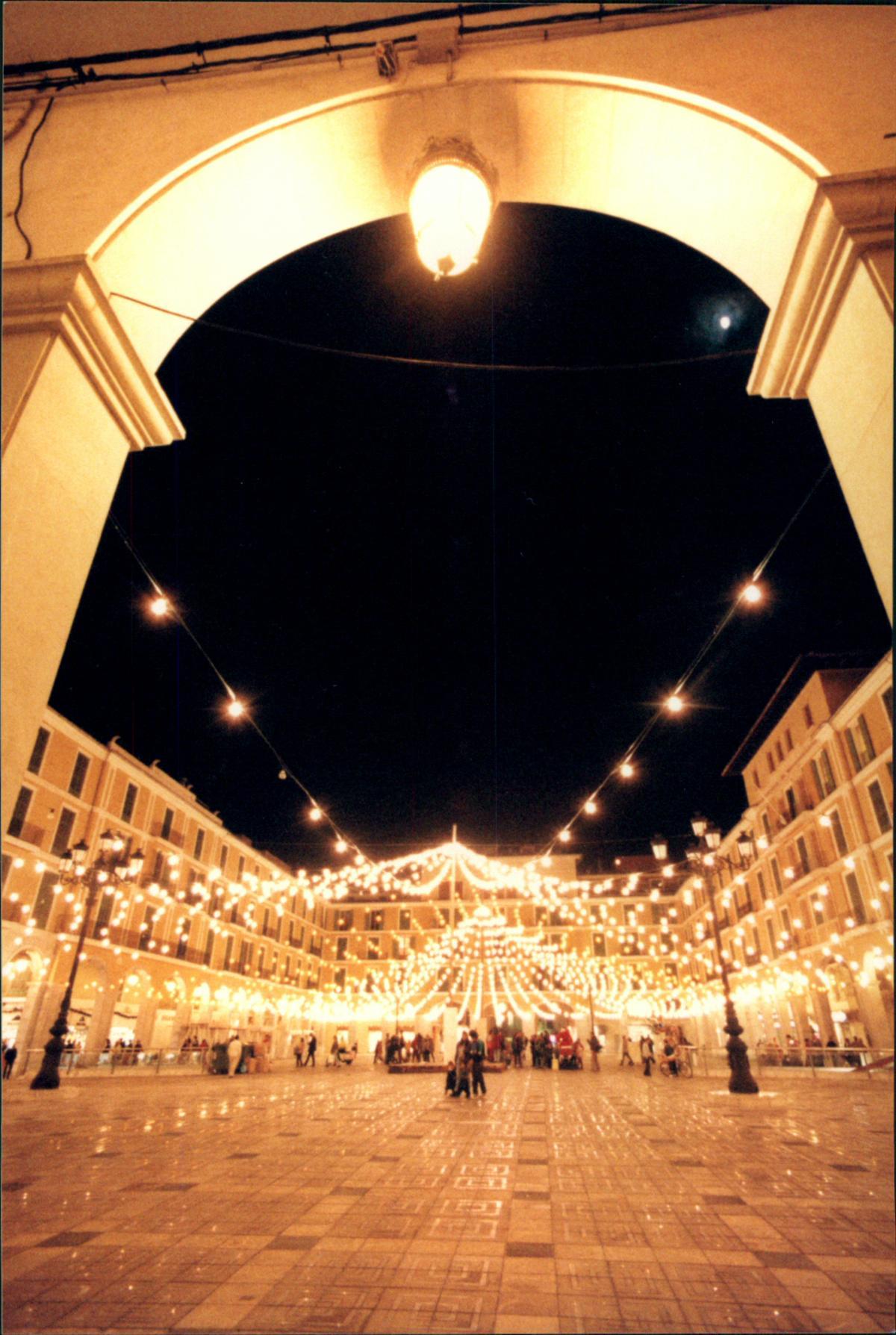 Así eran antes la luces de Navidad de Palma