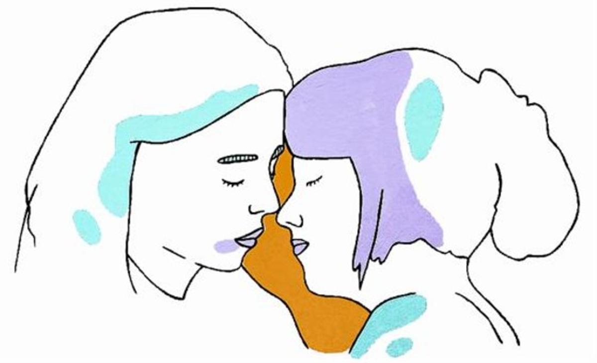 ''Chicas', una de las pinturas del artista Sanz i Villa que pueden verse en Artevistas.