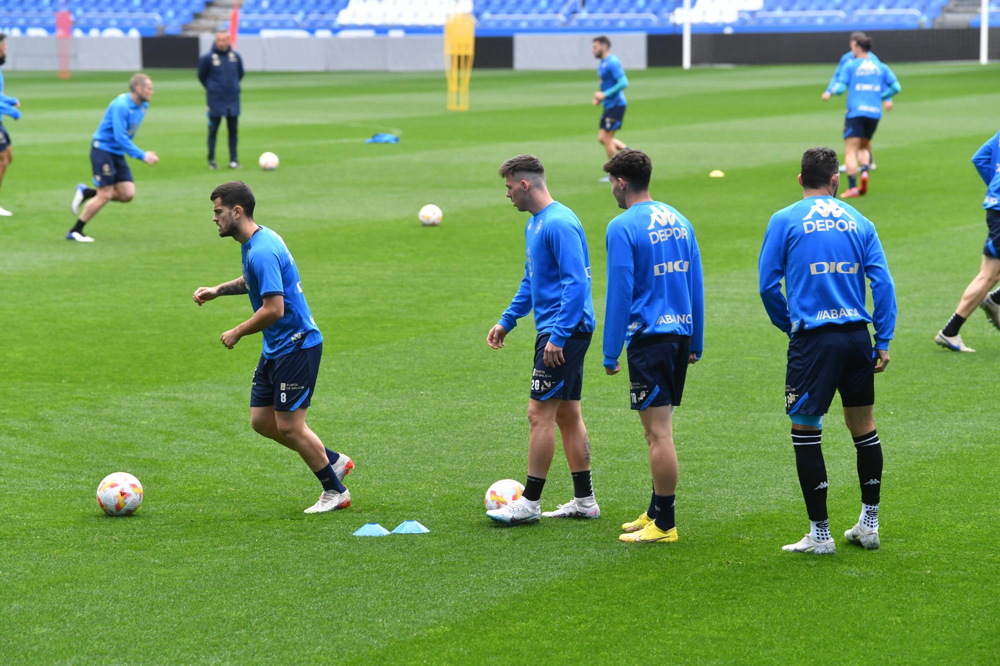 Último entrenamiento del Deportivo antes de medirse al Celta B