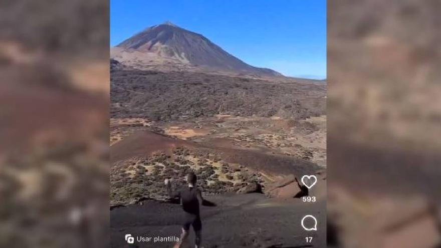 Nuevo atentado ecológico en el Teide: dos corredores en una zona protegida