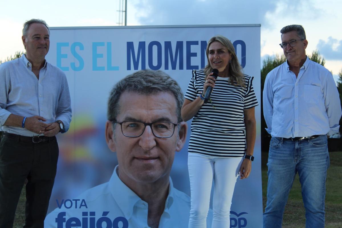 Alberto Fabra, Marta Barrachina y Vicente Martínez Mus, en el acto del PP de este jueves