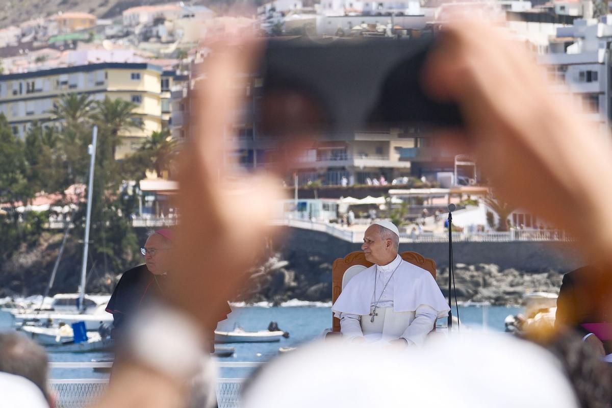 Acto del papa León XIV en Arguineguín, en Gran Canaria
