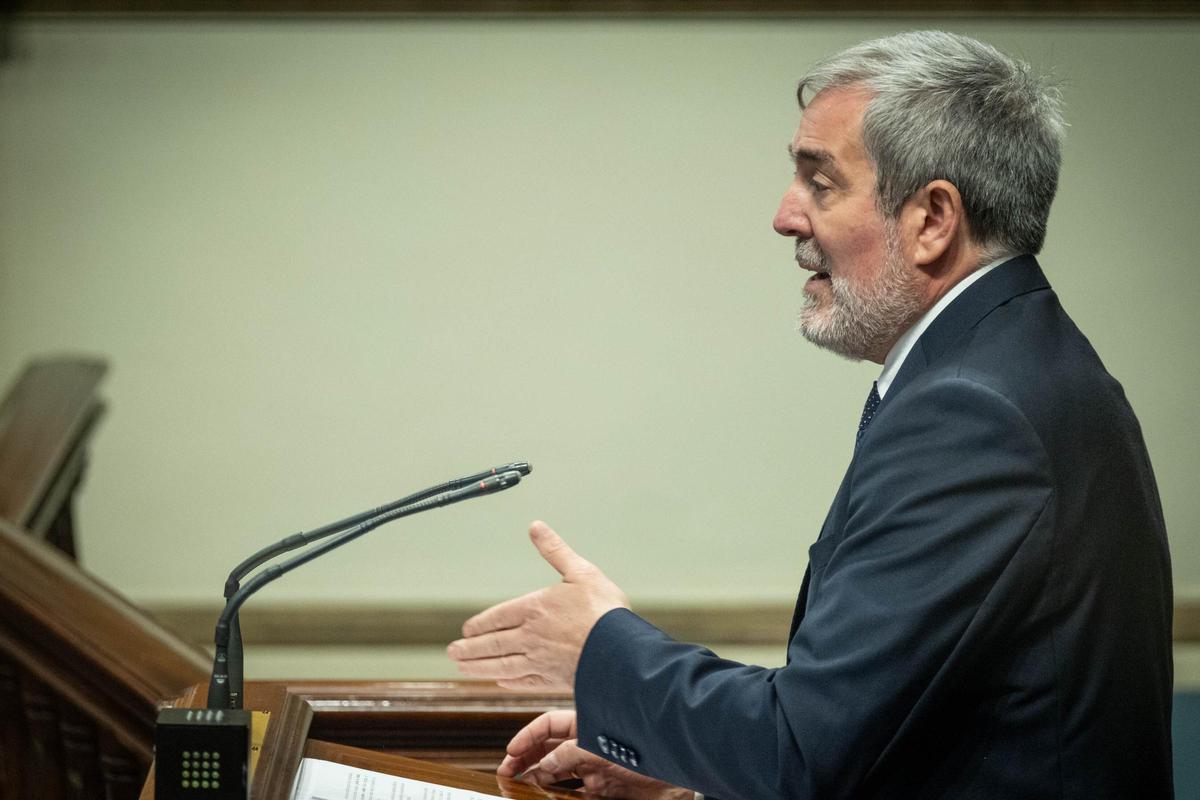 Fernando Clavijo, durante su intervención.
