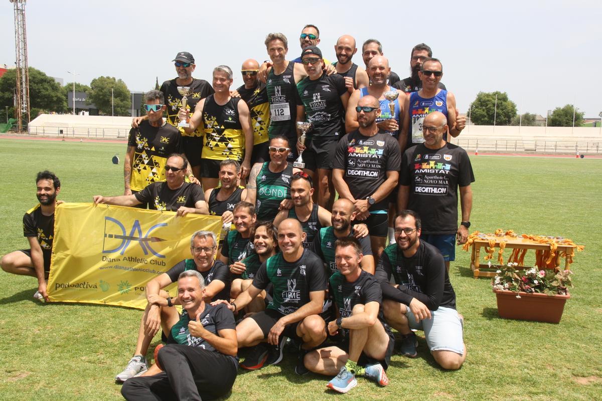 atletismo. Podio masculino del Campeonato de Baleares de veteranos