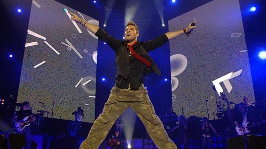 David Bisbal durante el concierto del año pasado en el coliseum de A Coruña