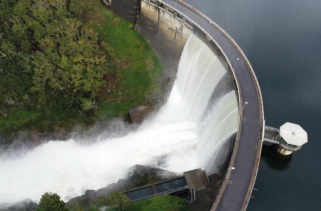 El embalse de Eiras a vista de dron