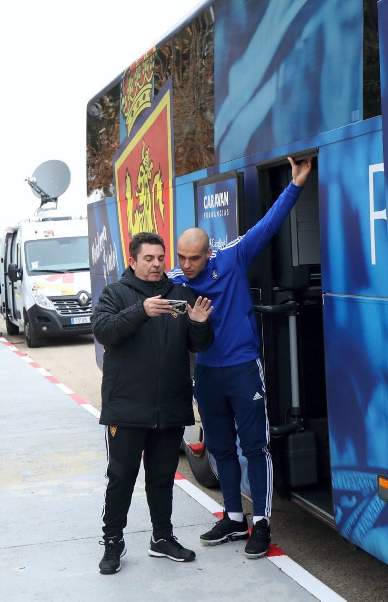 Salida del Real Zaragoza hacia Socuéllamos