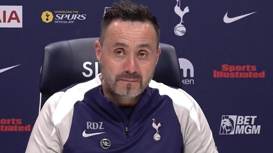 De Zerbi: "El Tottenham necesita jugadores con personalidad"