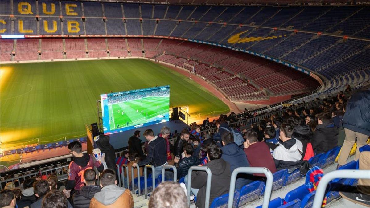El Clásico también se 'jugó' en el Camp Nou