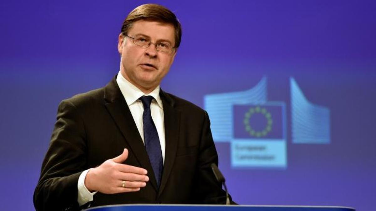 Valdis Dombrovskis, comisario europeo del Euro y Diálogo Social.