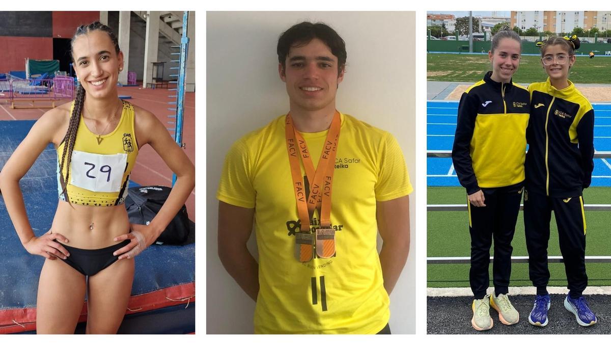 Atletas del CA Safor Teika participantes en Castellón y Mahón